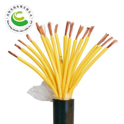 16芯  ZR-YJV 16*0.5mm?--16*2.5mm? 铜芯聚氯乙烯绝缘聚乙烯护套节制软电缆  铜芯电缆